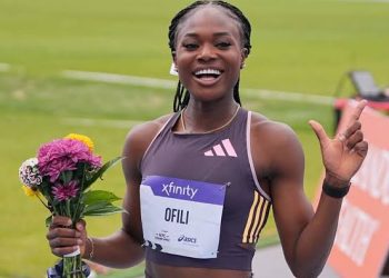 Favour Ofili Shocks the World! Breaks 150m Record at Atlanta Games