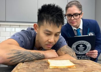 Chef Breaks the Internet After Slicing the World’s Thinnest Sandwich by Hand
